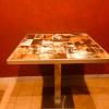 tavolo ristorante 80x80 piano piastrelle base acciaio