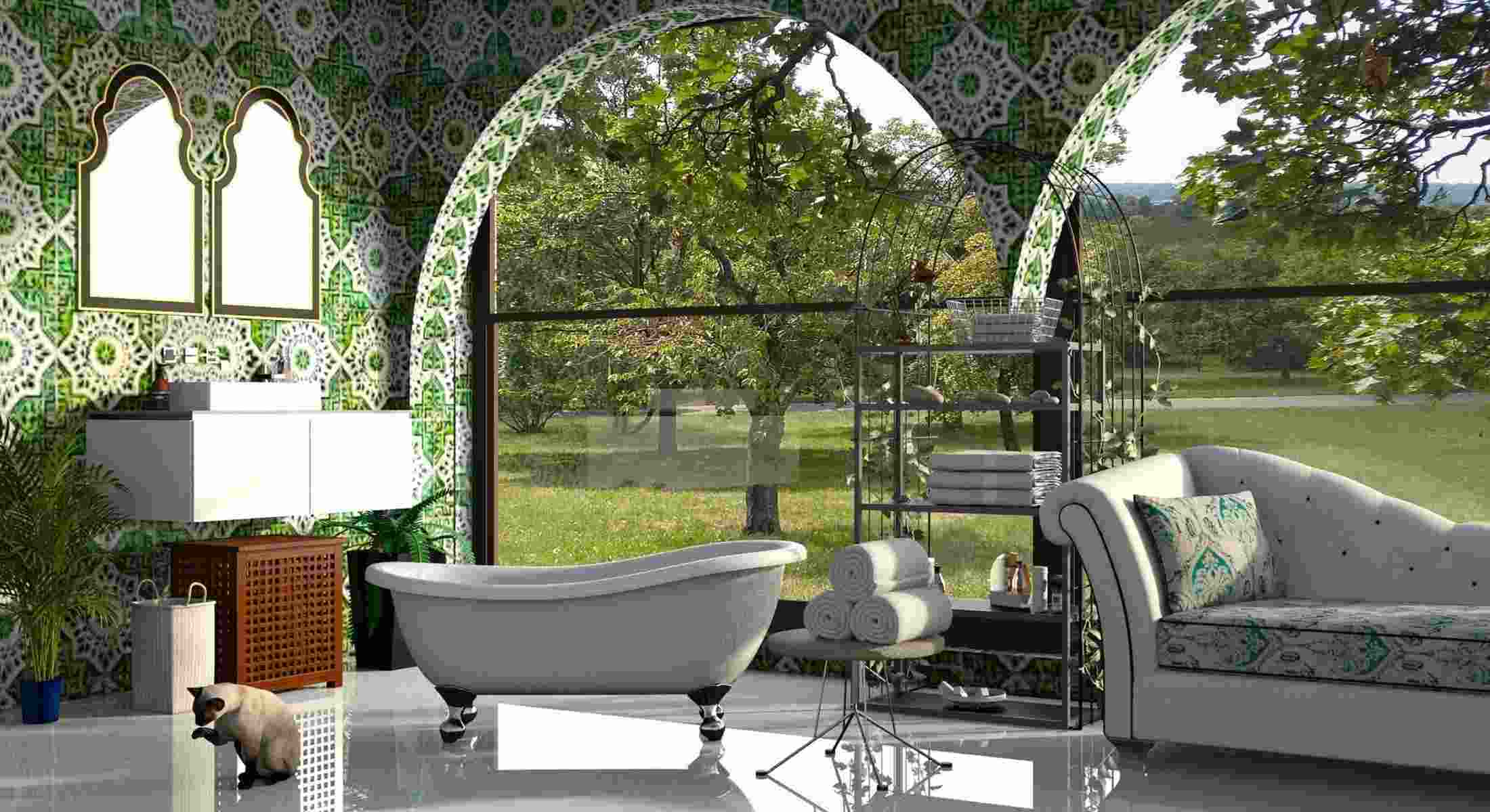 Il fascino ed il relax della vasca da bagno - bagno di lusso