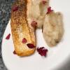 Filetto di salmone pochè e daikon vanigliato