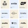 Loghi e identità visive: Olio, Hykee, Operazione Fitness, Nayara, Cosmica, Emea, Svolta, Polaris Partner, Mind Marqs