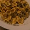 Orecchiette zafferano, funghi e salsiccia