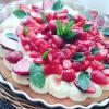 Crostata crema fragole e menta 