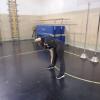 Un momento della lezione di ginnastica dolce in palestra 